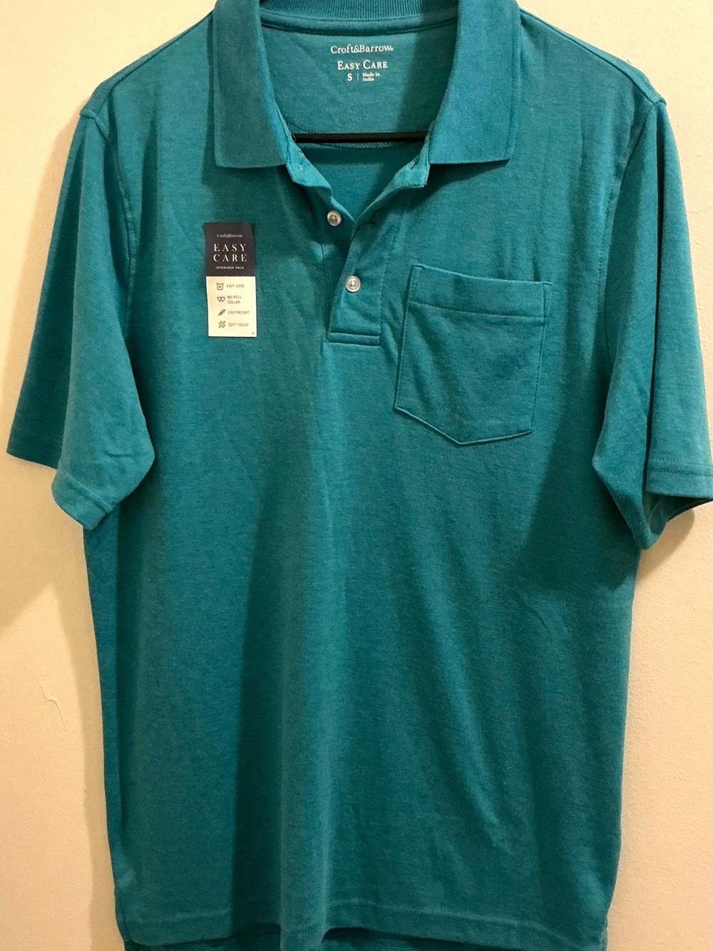 croft & barrow Teal Short Sleeve Pocket Polo